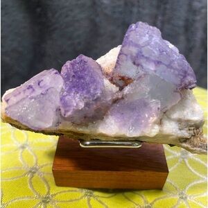 MY PERSONAL FAVORITE- PURPLE CUBIC FORMATION FLUORITE ON SPHALERITE 3”x2”